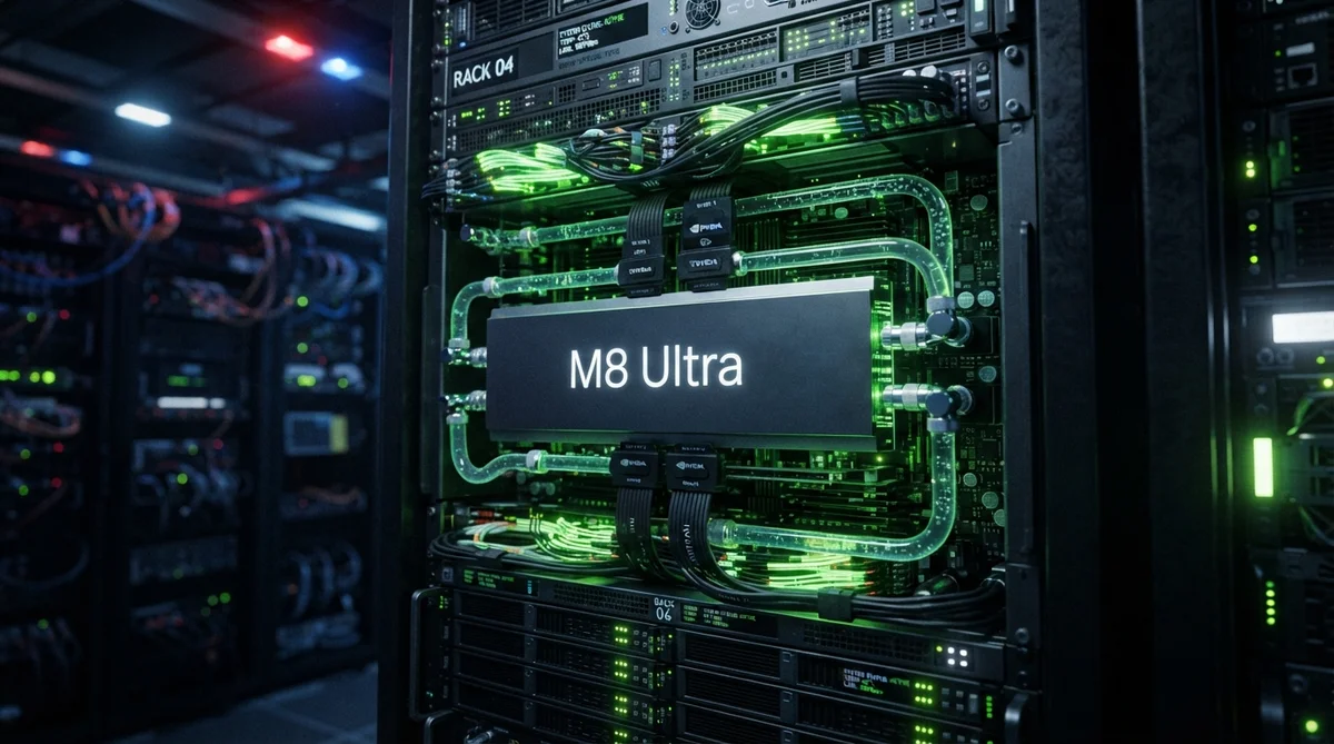 Capa do artigo: Apple mira NVLink da Nvidia para turbinar servidores M8 Ultra e desafiar rivalidade histórica